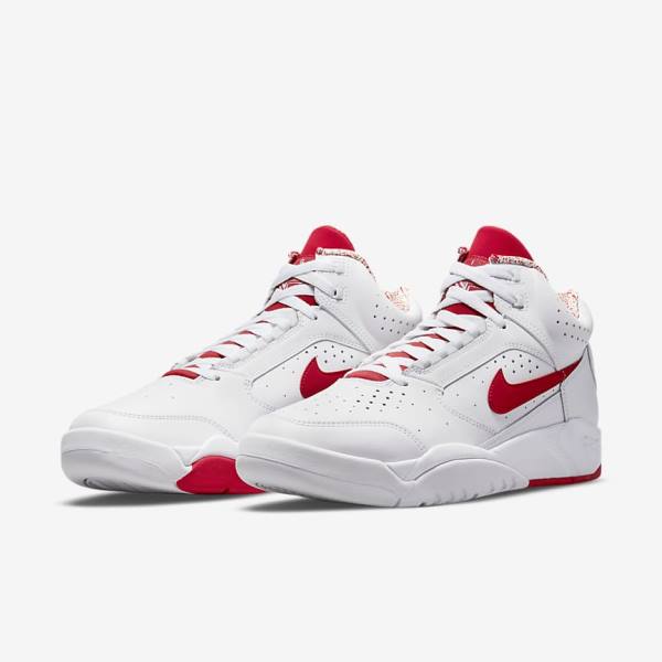 Nike Air Flight Lite Mid Miesten Tennarit Valkoinen Punainen | NK701XSQ