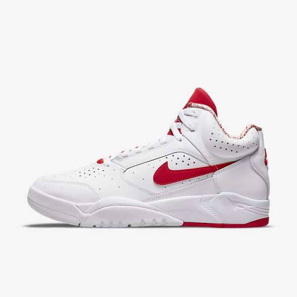 Nike Air Flight Lite Mid Miesten Tennarit Valkoinen Punainen | NK701XSQ