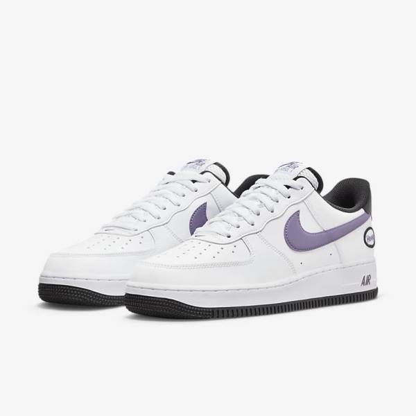 Nike Air Force 1 07 LV8 Miesten Tennarit Valkoinen Mustat Valkoinen Violetit | NK809SQF