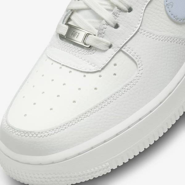 Nike Air Force 1 07 Naisten Tennarit Valkoinen Metal Hopea Vaaleansininen | NK369JIU