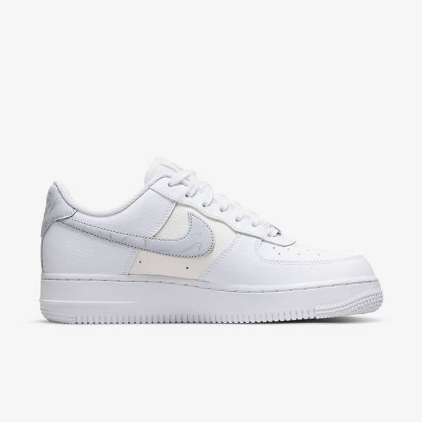 Nike Air Force 1 07 Naisten Tennarit Valkoinen Metal Hopea Platina | NK563PQI