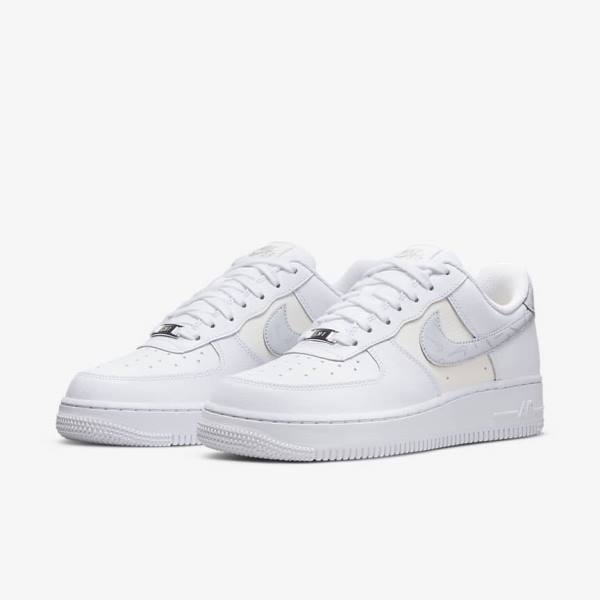 Nike Air Force 1 07 Naisten Tennarit Valkoinen Metal Hopea Platina | NK563PQI