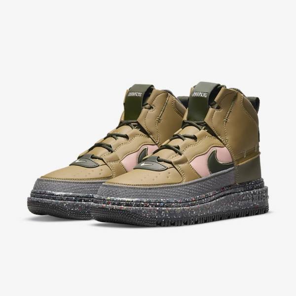 Nike Air Force 1 Boot Miesten Tennarit Ruskea Oliivinvihreä Pinkki | NK425HBC