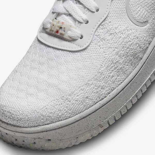 Nike Air Force 1 Crater Flyknit Next Nature Miesten Tennarit Valkoinen Platina Valkoinen | NK912UMC