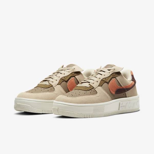 Nike Air Force 1 Fontanka Naisten Tennarit Viininpunainen Khaki | NK746BTR