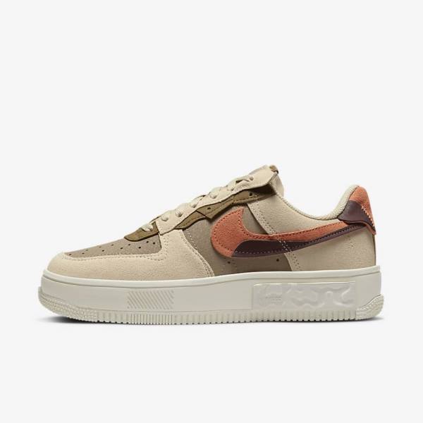 Nike Air Force 1 Fontanka Naisten Tennarit Viininpunainen Khaki | NK746BTR