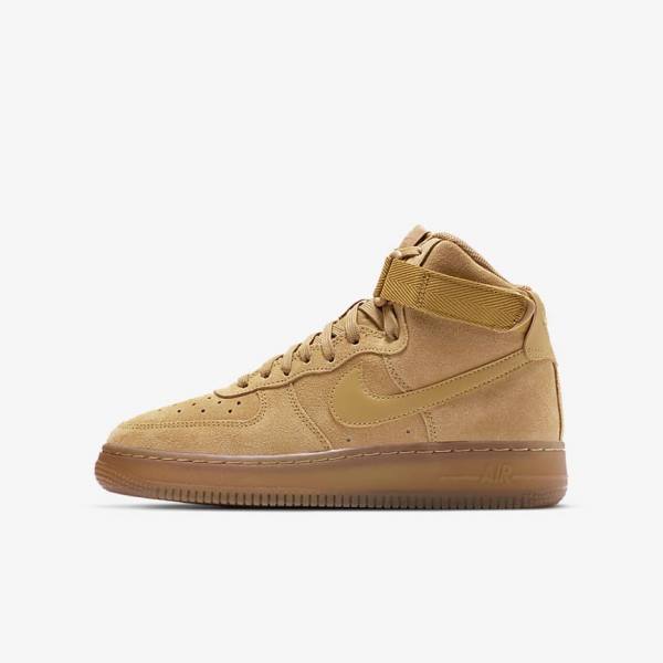 Nike Air Force 1 High LV8 3 Older Lasten Tennarit Ruskea Vaaleanruskea | NK453XRV