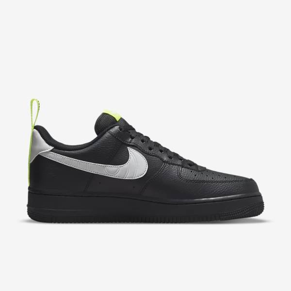 Nike Air Force 1 Miesten Tennarit Mustat Hopea Valkoinen | NK172VRK