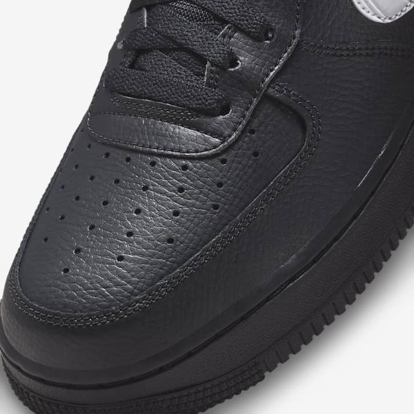 Nike Air Force 1 Miesten Tennarit Mustat Hopea Valkoinen | NK172VRK