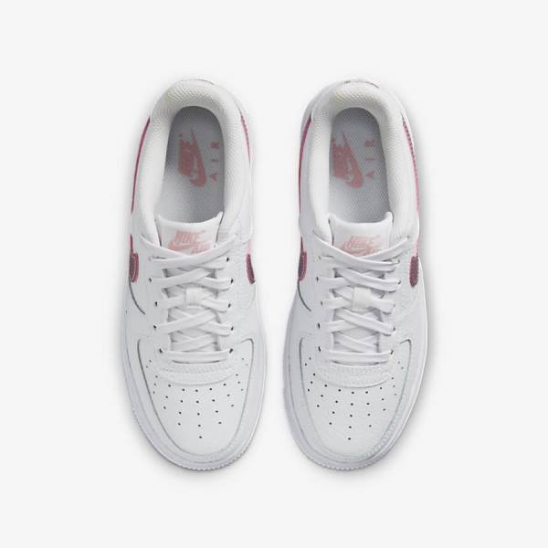 Nike Air Force 1 Older Lasten Tennarit Valkoinen Pinkki | NK375RTZ