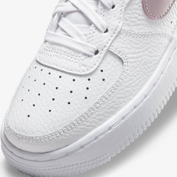 Nike Air Force 1 Older Lasten Tennarit Valkoinen Pinkki | NK375RTZ