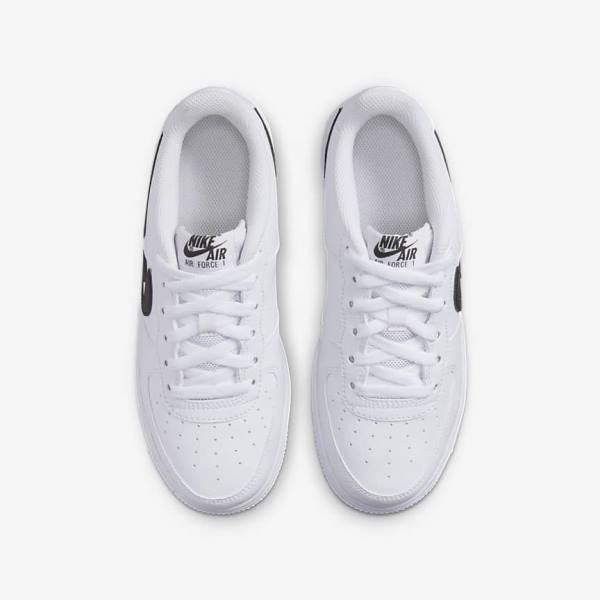 Nike Air Force 1 Older Lasten Tennarit Valkoinen Mustat | NK863KMJ