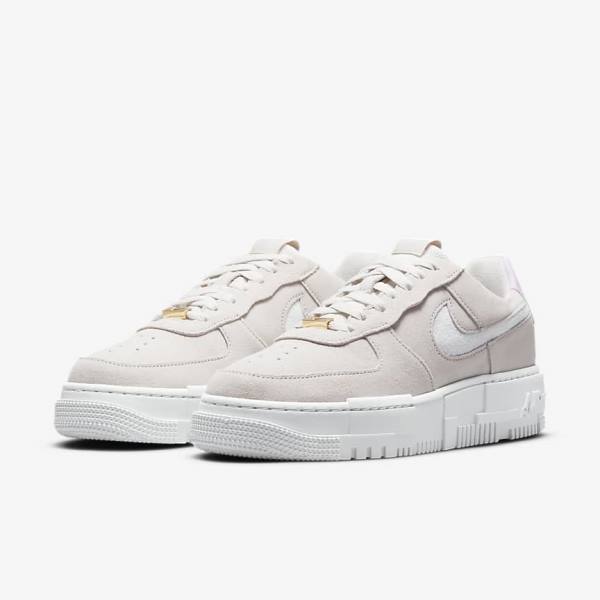 Nike Air Force 1 Pixel Naisten Tennarit Valkoinen Vaaleanbeige Pinkki | NK340FVU