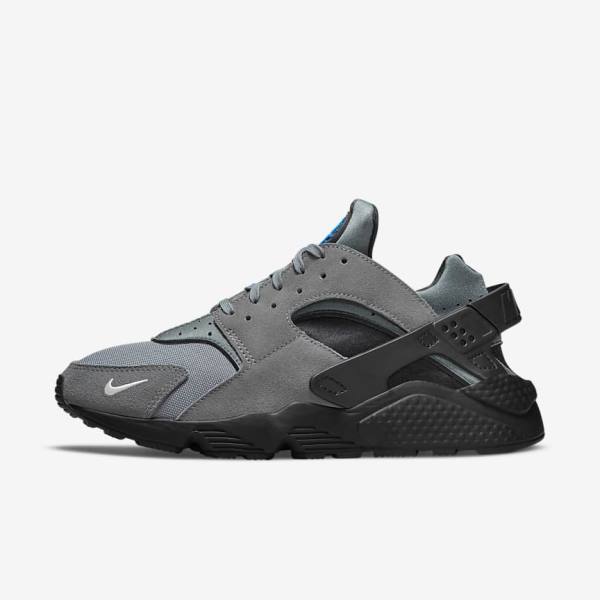 Nike Air Huarache Miesten Tennarit Harmaat Vaaleansininen Mustat Metal Hopea | NK194UVR