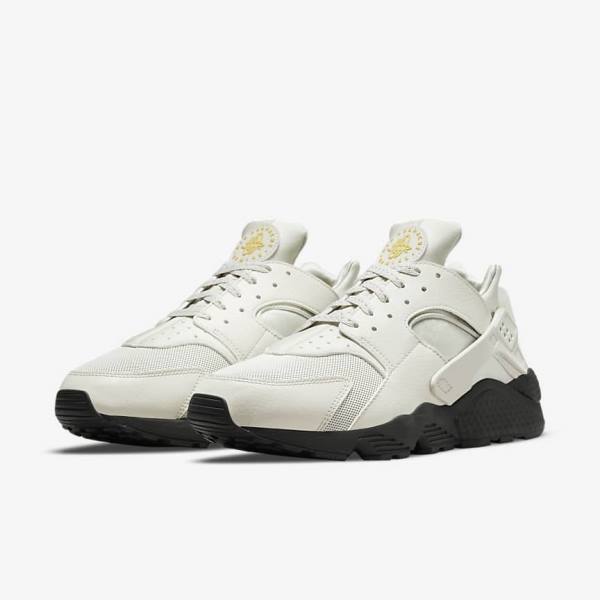 Nike Air Huarache Miesten Tennarit Vaaleanbeige Mustat Hopea Kultaiset | NK687KDE