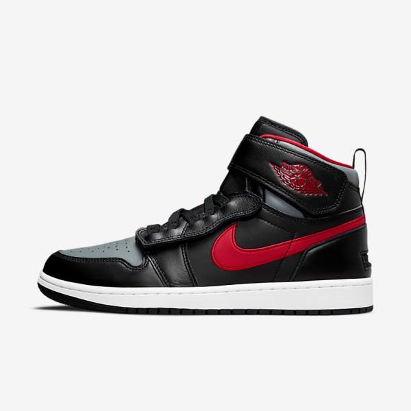 Nike Air Jordan 1 Hi FlyEase Miesten Tennarit Mustat Harmaat Valkoinen Punainen | NK420YND