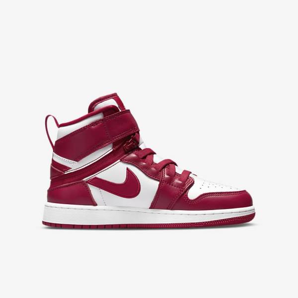 Nike Air Jordan 1 Hi FlyEase Older Lasten Jordan Kengät Punainen Valkoinen | NK165ADE