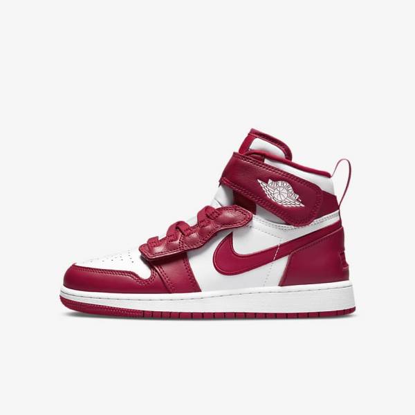 Nike Air Jordan 1 Hi FlyEase Older Lasten Jordan Kengät Punainen Valkoinen | NK165ADE