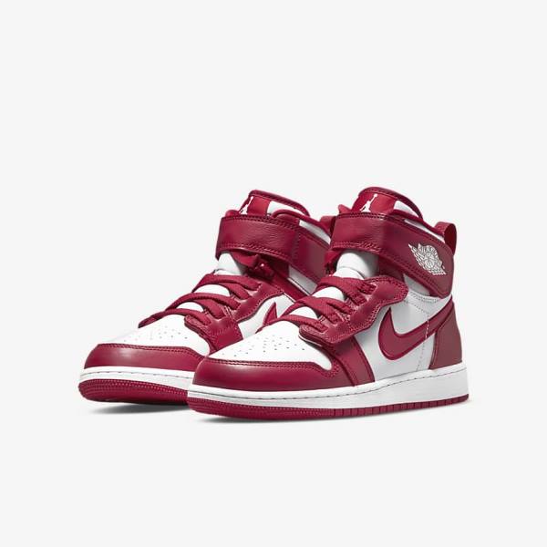 Nike Air Jordan 1 Hi FlyEase Older Lasten Tennarit Punainen Valkoinen | NK469RIJ