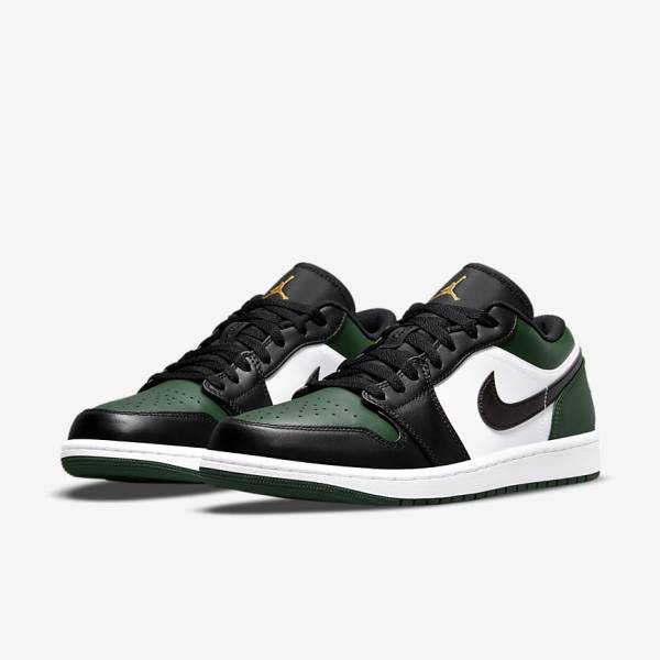 Nike Air Jordan 1 Low Miesten Tennarit Vihreä Valkoinen Mustat | NK491ELF