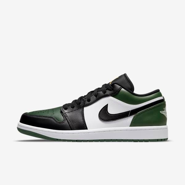 Nike Air Jordan 1 Low Miesten Tennarit Vihreä Valkoinen Mustat | NK491ELF