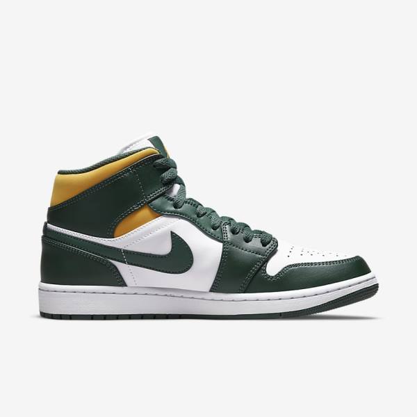 Nike Air Jordan 1 Mid Miesten Tennarit Vihreä Valkoinen | NK921CEG