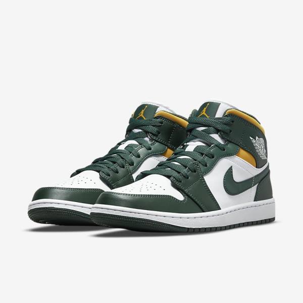 Nike Air Jordan 1 Mid Miesten Tennarit Vihreä Valkoinen | NK921CEG