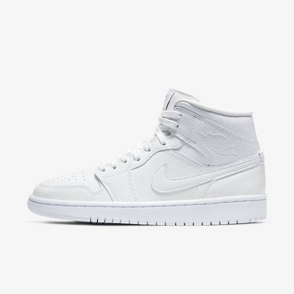 Nike Air Jordan 1 Mid Naisten Jordan Kengät Valkoinen | NK824PLR