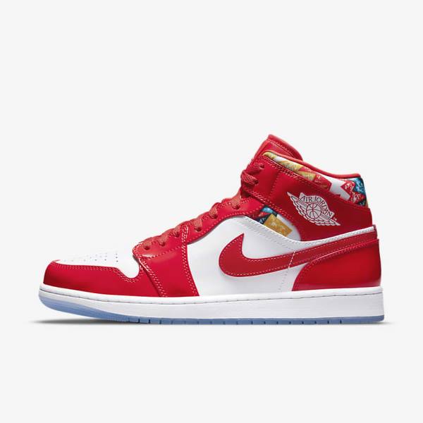 Nike Air Jordan 1 Mid SE Miesten Tennarit Punainen Laivastonsininen Valkoinen | NK147QIX