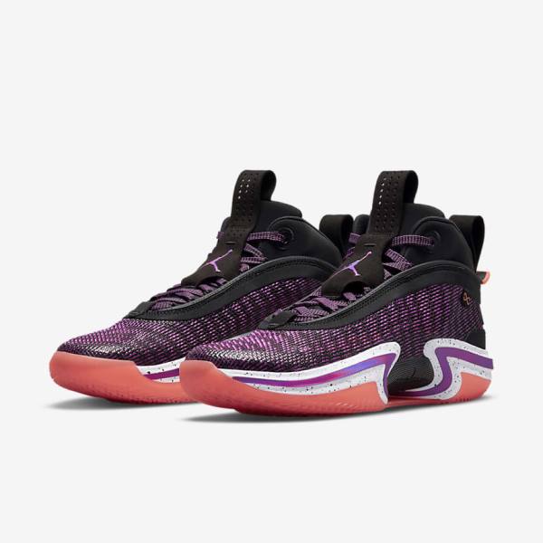 Nike Air Jordan XXXVI First Light Miesten Jordan Kengät Mustat Valkoinen Vaaleanmango Violetit | NK625QSX