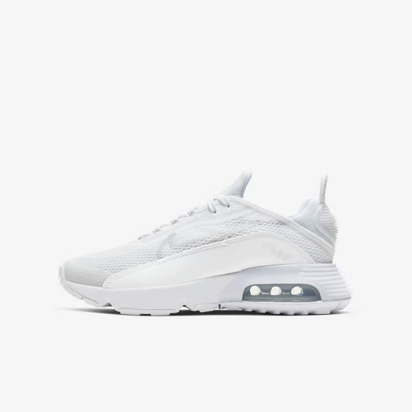 Nike Air Max 2090 Older Lasten Tennarit Valkoinen Harmaat Valkoinen | NK089UXE