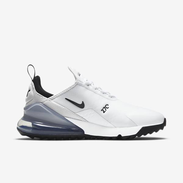 Nike Air Max 270 G Miesten Golfkengät Valkoinen Platina Mustat | NK586BVT