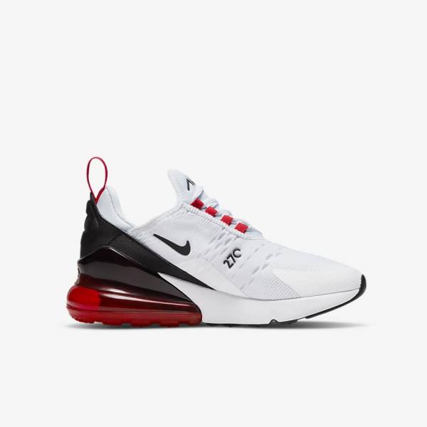 Nike Air Max 270 Older Lasten Tennarit Valkoinen Mustat Punainen Harmaat | NK803KXZ