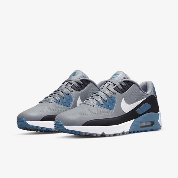 Nike Air Max 90 G Miesten Golfkengät Harmaat Mustat Valkoinen | NK594QKI