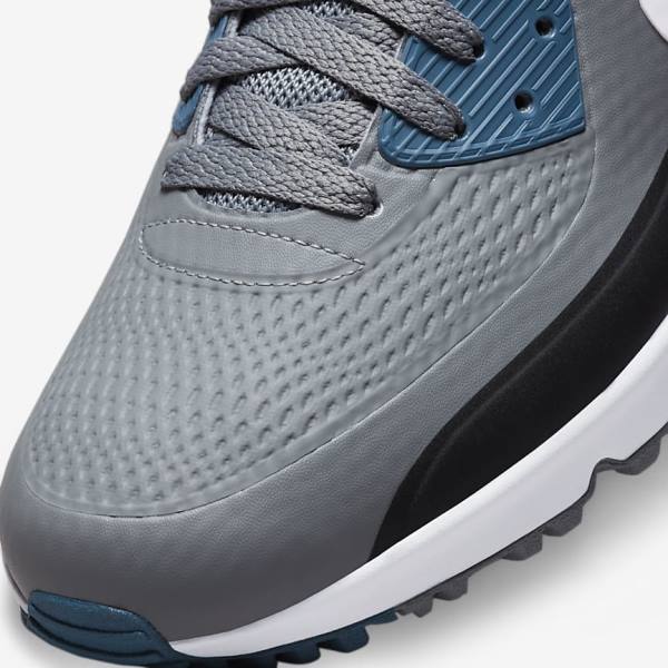 Nike Air Max 90 G Miesten Golfkengät Harmaat Mustat Valkoinen | NK594QKI