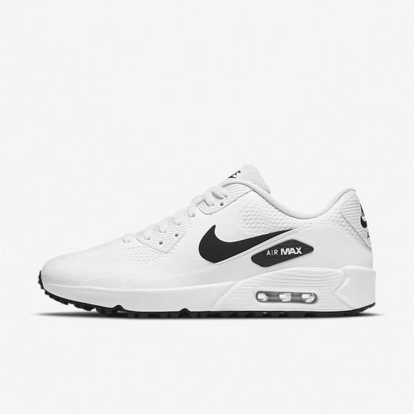 Nike Air Max 90 G Miesten Golfkengät Valkoinen Mustat | NK982OPG