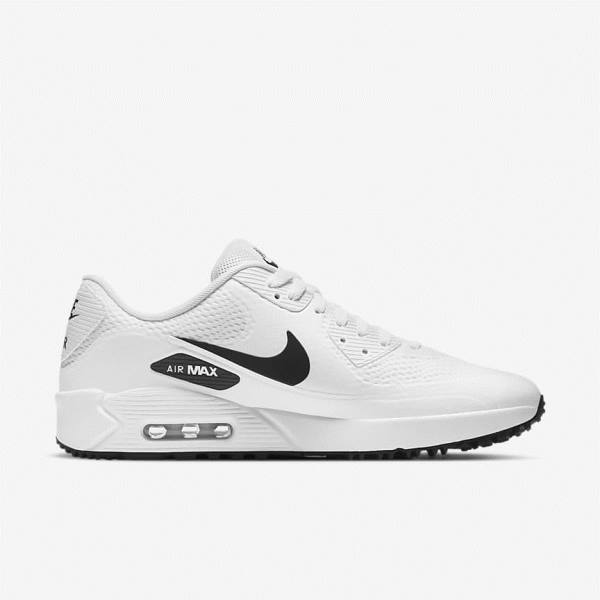 Nike Air Max 90 G Naisten Golfkengät Valkoinen Mustat | NK417PLX