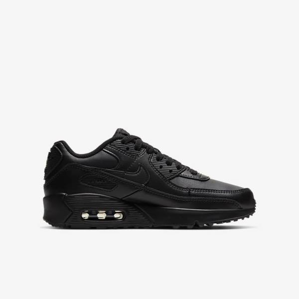 Nike Air Max 90 LTR Older Lasten Tennarit Mustat Valkoinen | NK704OKN