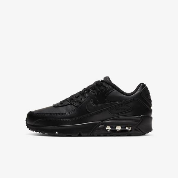 Nike Air Max 90 LTR Older Lasten Tennarit Mustat Valkoinen | NK704OKN