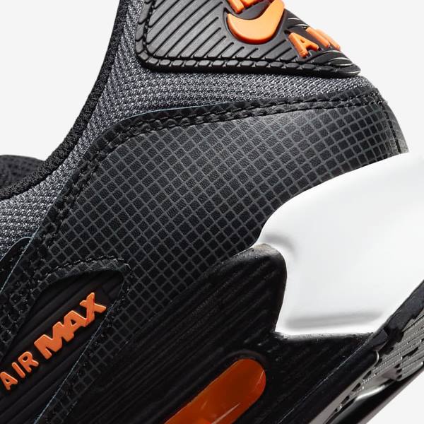 Nike Air Max 90 Miesten Tennarit Mustat Oranssi Harmaat Valkoinen | NK471SPX