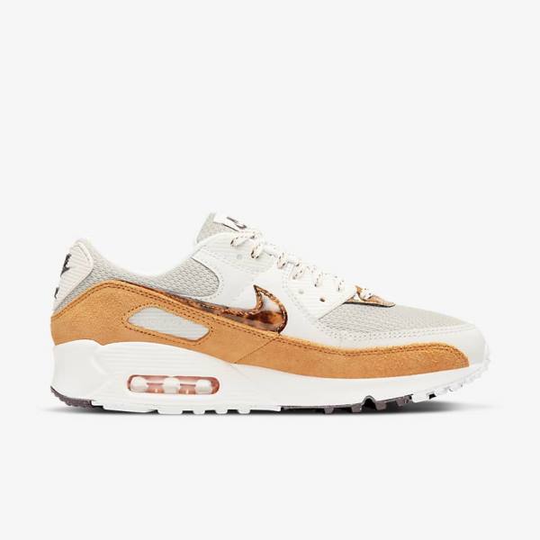 Nike Air Max 90 Naisten Tennarit Ruskea Vaaleanbeige Keltainen | NK350UYA