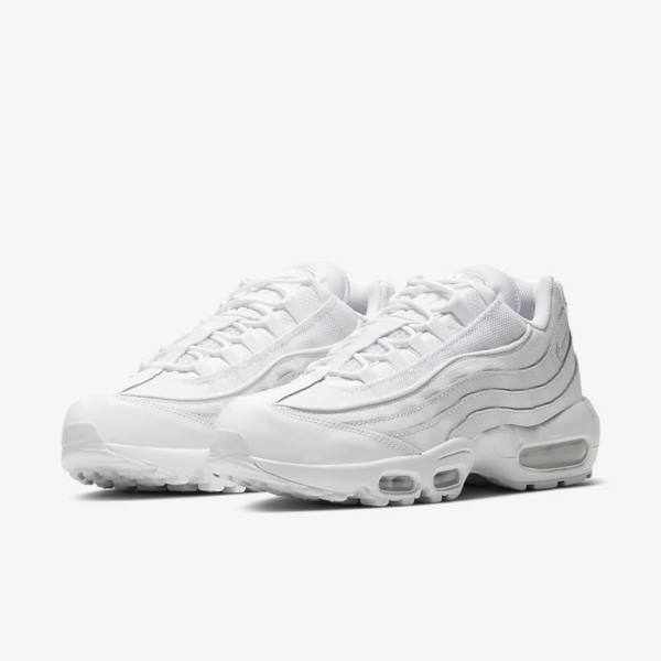 Nike Air Max 95 Essential Miesten Tennarit Valkoinen Harmaat Valkoinen | NK420LXE