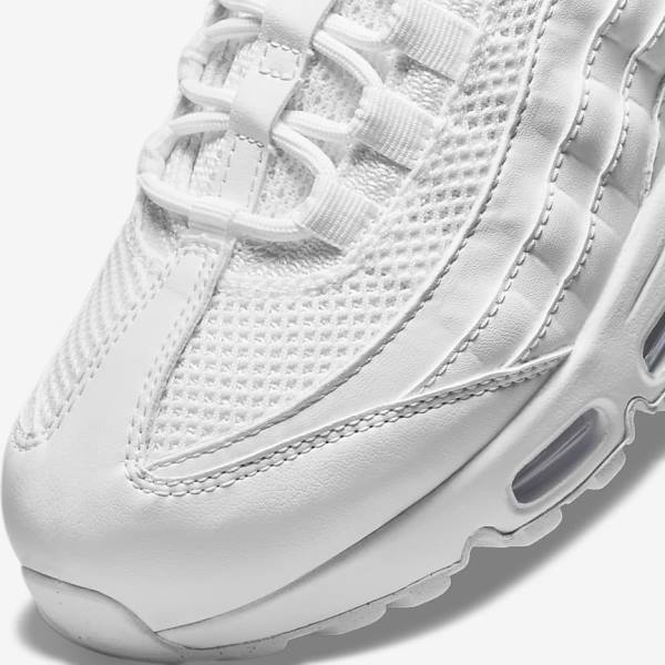 Nike Air Max 95 Naisten Tennarit Valkoinen Metal Hopea Valkoinen | NK370ZKW