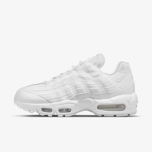 Nike Air Max 95 Naisten Tennarit Valkoinen Metal Hopea Valkoinen | NK370ZKW