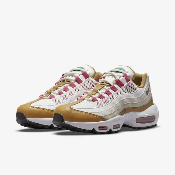 Nike Air Max 95 Naisten Tennarit Valkoinen Ruskea Vihreä | NK493VDR