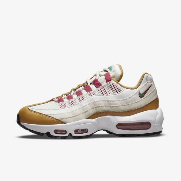 Nike Air Max 95 Naisten Tennarit Valkoinen Ruskea Vihreä | NK493VDR