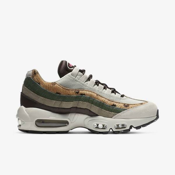 Nike Air Max 95 Premium Naisten Tennarit Vaaleanbeige Ruskea Oliivinvihreä Harmaat Valkoinen | NK372NLB