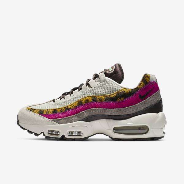 Nike Air Max 95 Premium Naisten Tennarit Vaaleanbeige Ruskea Oliivinvihreä Harmaat Valkoinen | NK372NLB