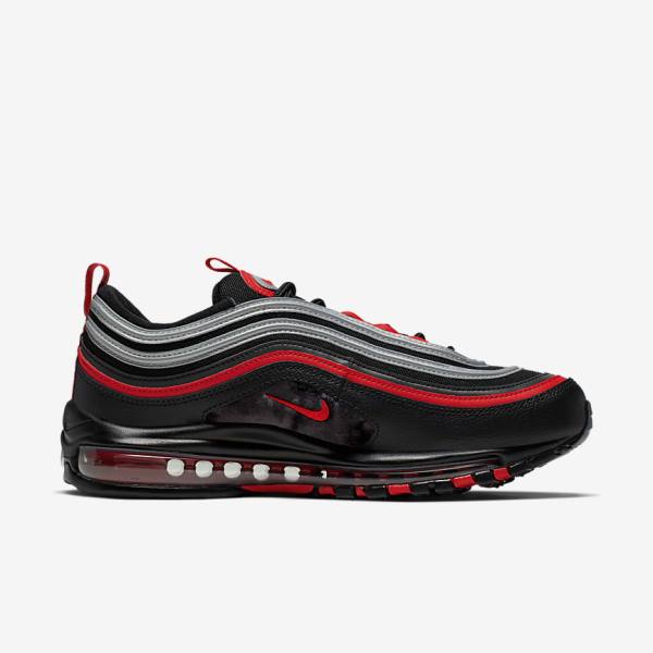 Nike Air Max 97 Miesten Tennarit Mustat Metal Hopea Punainen | NK403KVX