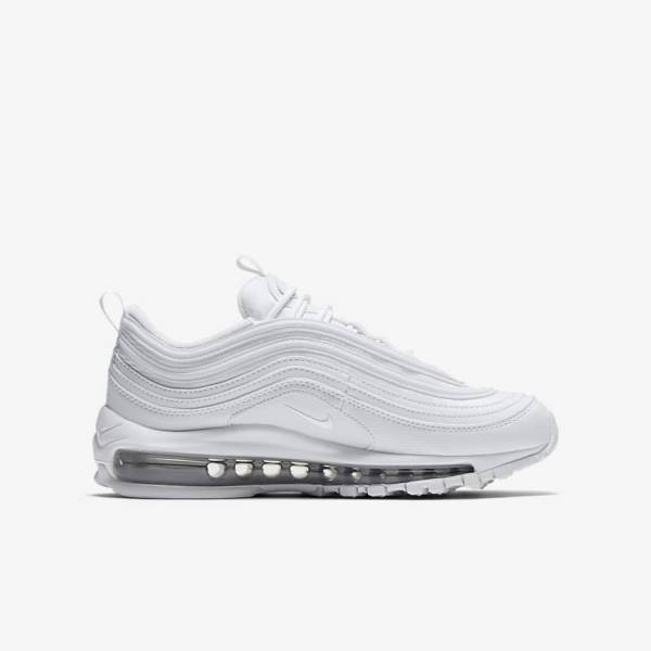 Nike Air Max 97 Older Lasten Tennarit Valkoinen Metal Hopea Valkoinen | NK834CAZ